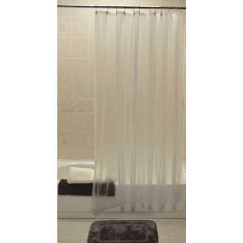 Shower Curtain Liner with Eco-Friendly Metal Grommets, 6 Gauge Vinyl, 72"x78", Frosty